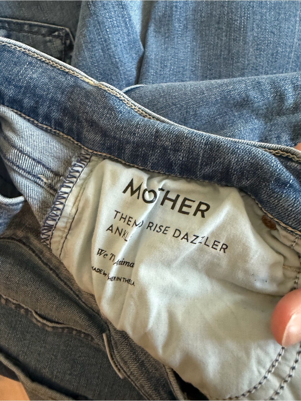 MOTHER Mid Rise Dazzler Ankle Jeans - Light Blue Wash - Picture 5 of 5